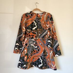 Zara Short Printed Mini Dress